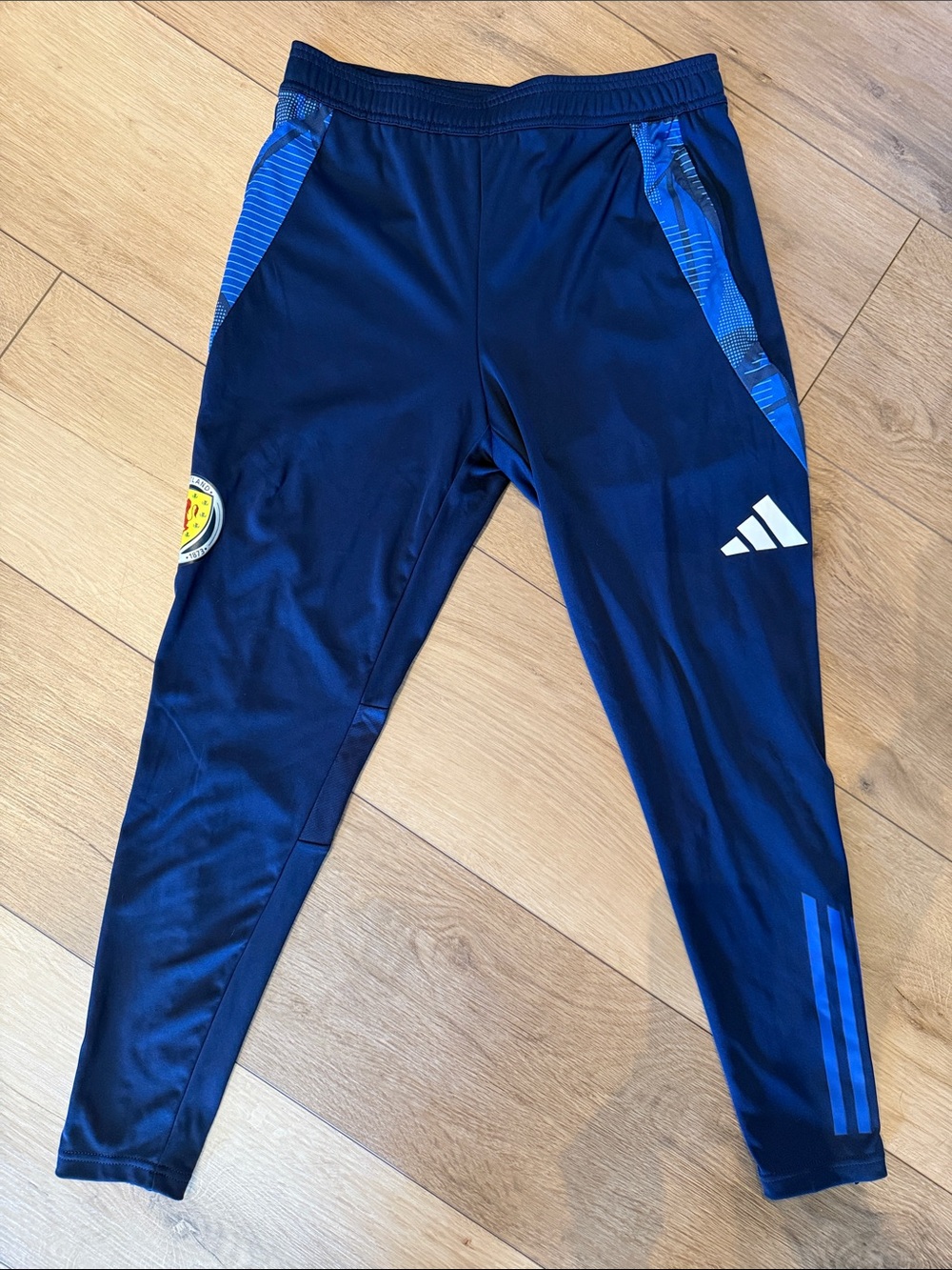 NWOT Adidas Navy Scotland Football (Soccer) Training Pants Slim Fit Size M